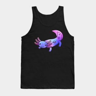 Cute Cosmic Axolotl in Space Tank Top